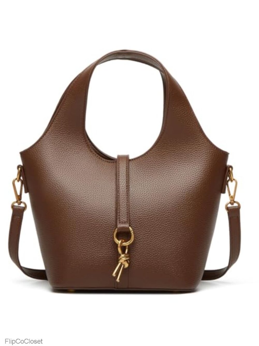 PU Leather Bucket Bag Vegan Crossbody Hobo Shoulder Handbag